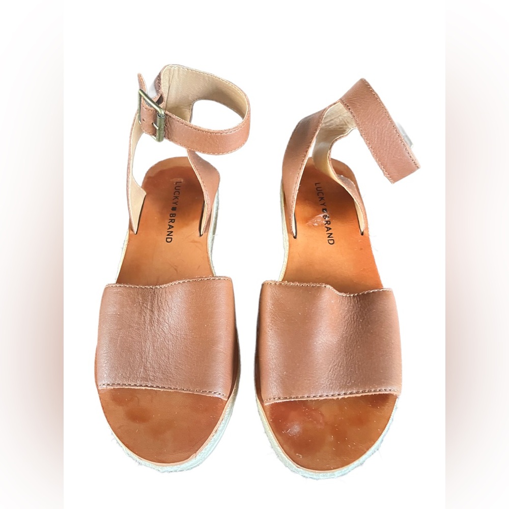 Lucky Brand Joodith Espadrille Wedge Sandals Size 8.5